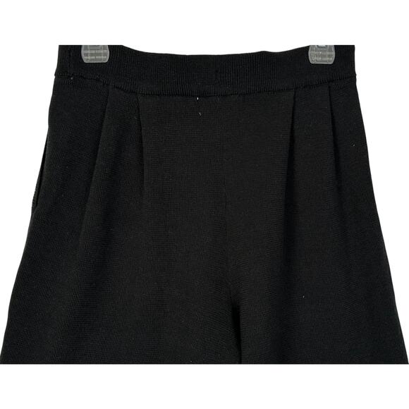 Free People Beach Freya Knit Sweater Pants Black Linen Blend High Waist Size M - Picture 8 of 11